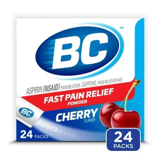 BC Powder Pain Reliever, Cherry Flavor Aspirin Dissolve Packs, 24 Count Powder Packets (6 Pack) BC uk supplements