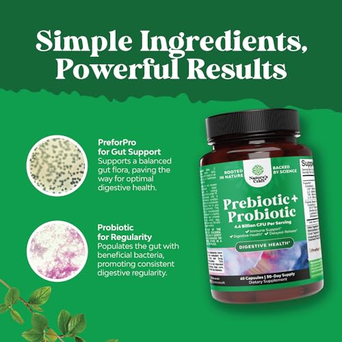 Prebiotics and Probiotics Gut Health Supplement - Super Potent Digestive Health Acidophil Natures Craft uk supplements