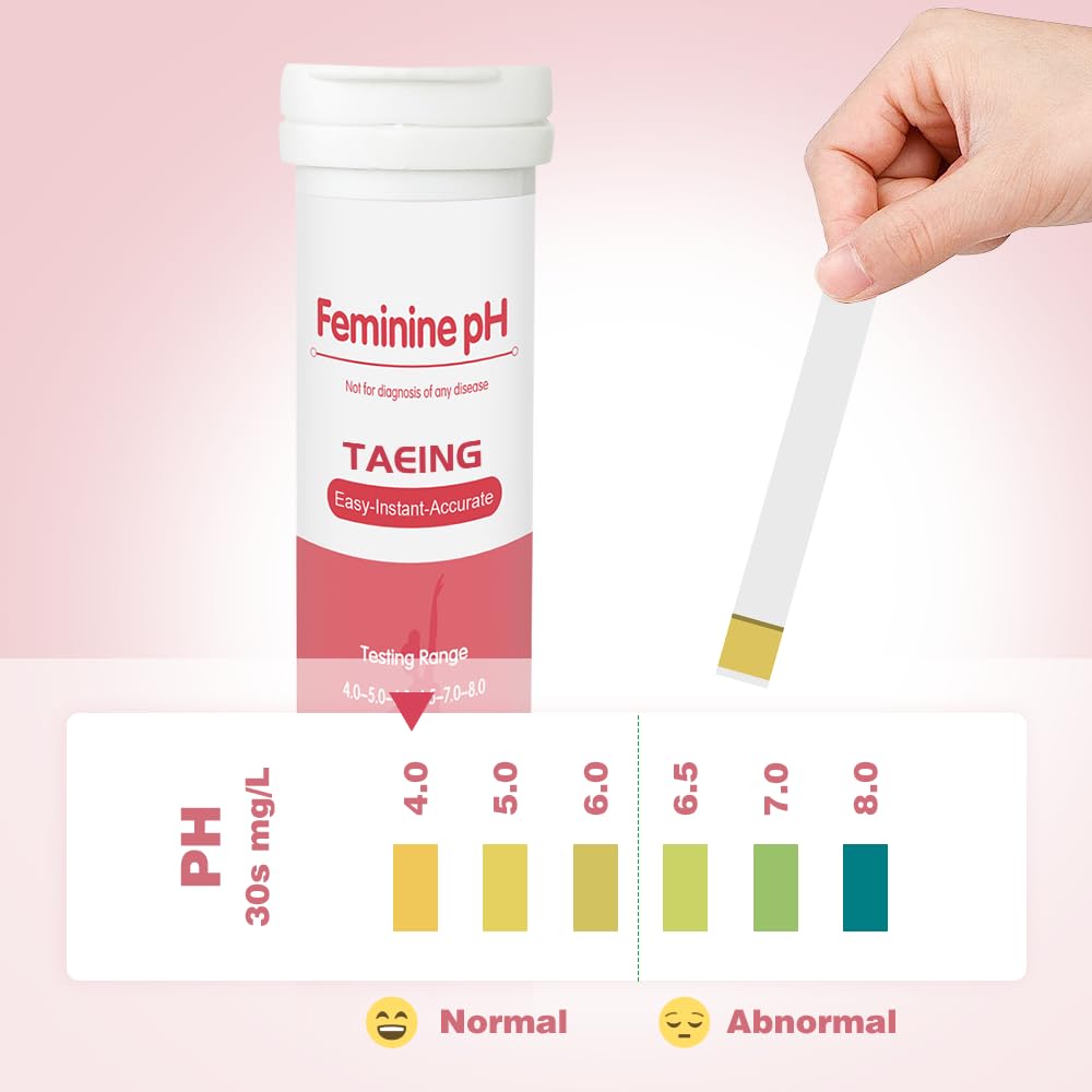 TAEING Vaginal Health pH Test Strips, 100pcs Feminine pH Test for Women, pH-Balance Monitor My Store uk supplements