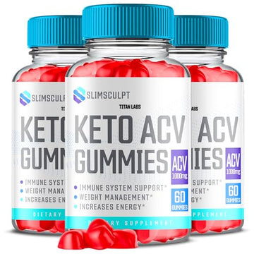 (3 Pack) Slimsculpt Keto ACV Gummies, Slim Sculpt Keto ACV Gummies Advanced Weight Loss 1000MG Titan Labs uk supplements
