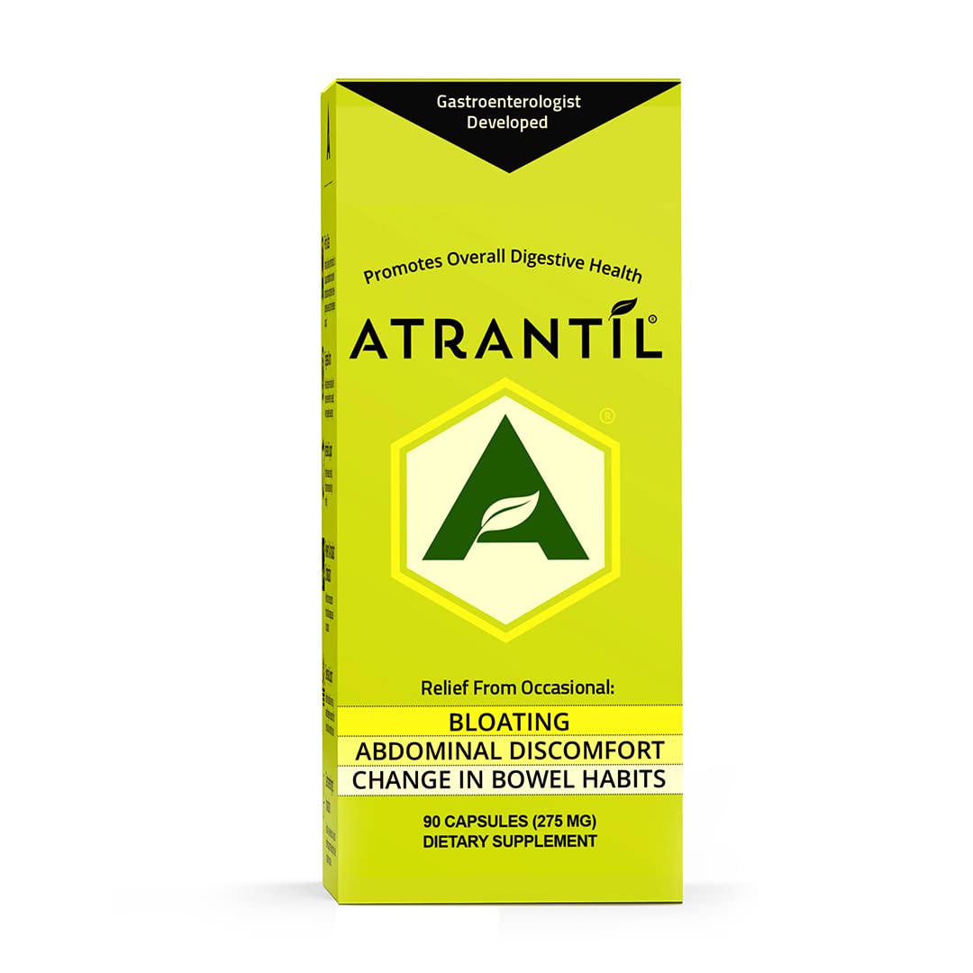 Atrantil 90 Capsules-Antioxidant Packed Polyphenol for Bloating and Gas Relief, Abdominal Discomfort, Constipation, Diarrhea, Postbiotic, Change in Bowel Habits and Everyday Digestive Health. Atrantil uk supplements