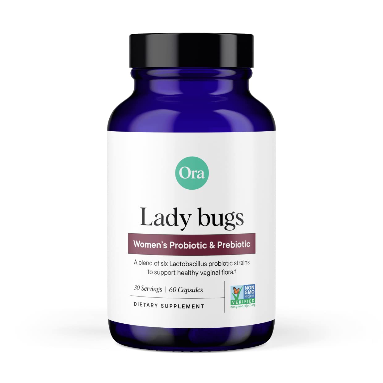 Ora Organic Prebiotics and Probiotics for Women - Lactobacillus for Vaginal and Urinary Tract Health, Contains 16 Billion CFU, 6 Strains - 1 Month Supply, 60 Vegan Probiotic Capsules Ora Organic uk supplements