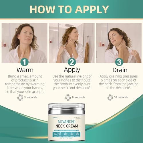 Neck Cream for Tightening Firming: Instant Face Lift Cream - Wrinkle Cream for Women RONKIE uk supplements