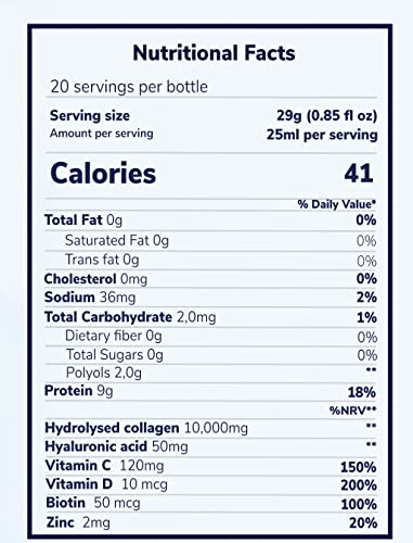 Reverse Life Marine Collagen Liquid Supplement Drink - High-Strength 10,000mg Hydrolysed Peptide Infused Reverse Life uk supplements