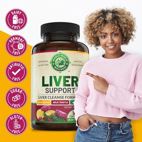 Liver Cleanse Detox & Repair Formula. Liver Support Supplement with Dandelion Root Silymarin WHOLE WORLD WELLNESS uk supplements