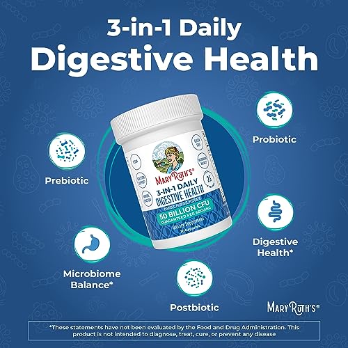 Mary Ruth's 3 in 1 Digestive Health Probiotic, 30 CT MaryRuth Organics uk supplements