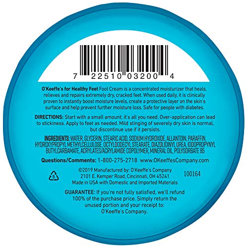 O'Keeffe's for Healthy Feet Foot Cream, Guaranteed Relief for Extremely Dry, Cracked Feet O'Keeffe's uk supplements