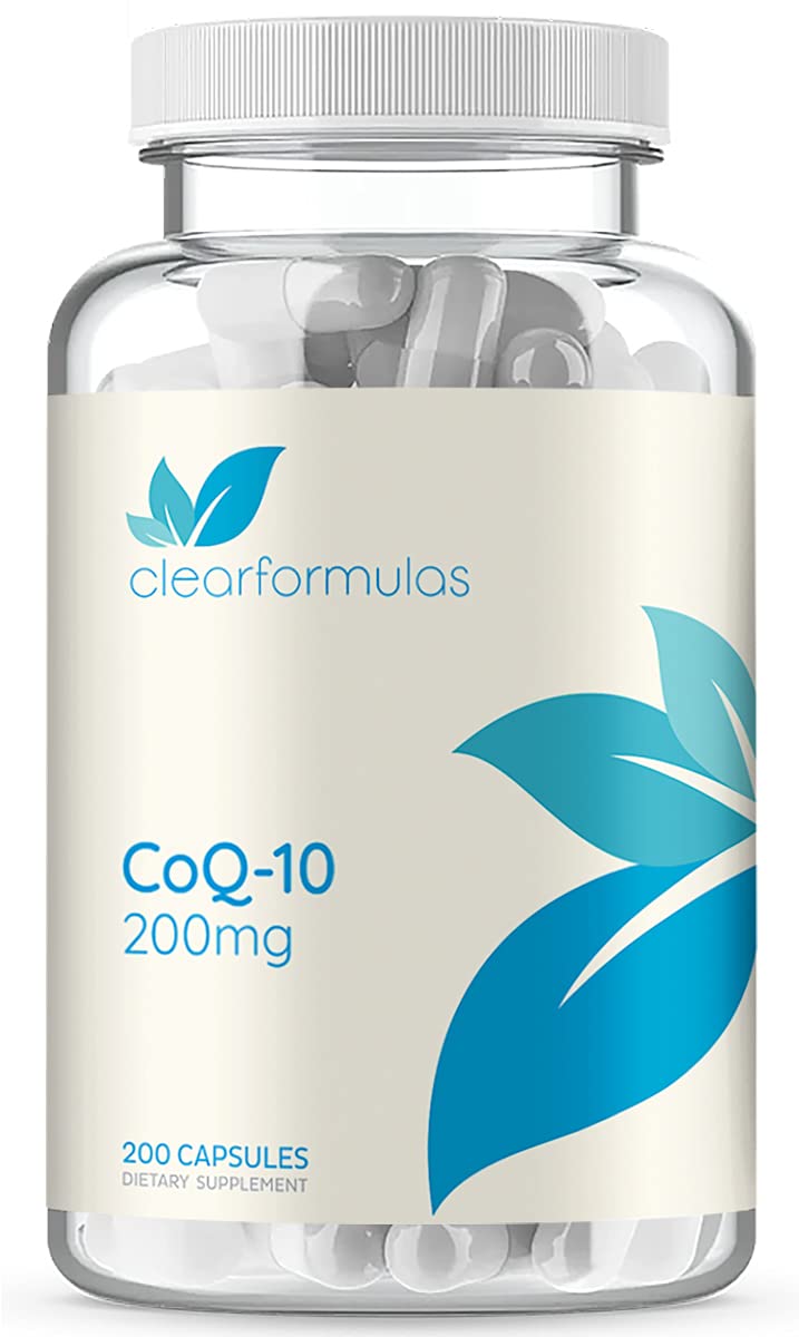 Clear Formulas CoQ10 200mg 200 Capsules Quick Absorption Non-GMO Clear Formulas uk supplements