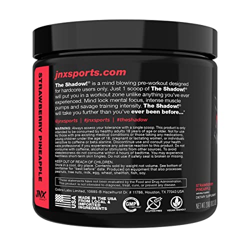 JNX SPORTS The Shadow! 350mg of Caffeine Hard Core Preworkout -Electric Energy JNX SPORTS uk supplements