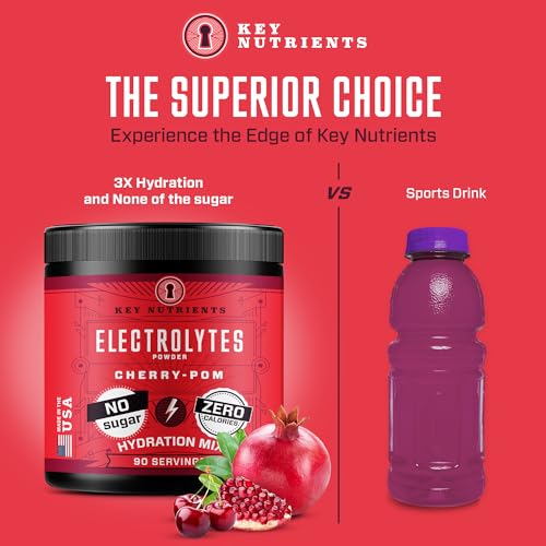 KEY NUTRIENTS Multivitamin Electrolytes Powder No Sugar - Sweet Cherry Pom Electroly KEY NUTRIENTS uk supplements