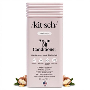 Kitsch Repairing Argan Oil Liquid Conditioner for Women & Men – Argan Oil for Hair, For Shine, Smoothness & Damage Recovery, Hair Repair – Clean, Color-Safe Hair Care - 12.3 oz Kitsch uk supplements