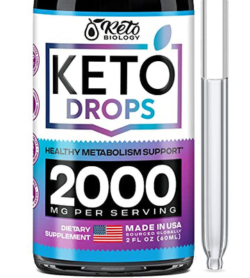 Keto Diet Drops with BHB Exogenous Ketones - Made in USA - Fat Burner & Appetite Suppressant KETO BIOLOGY uk supplements