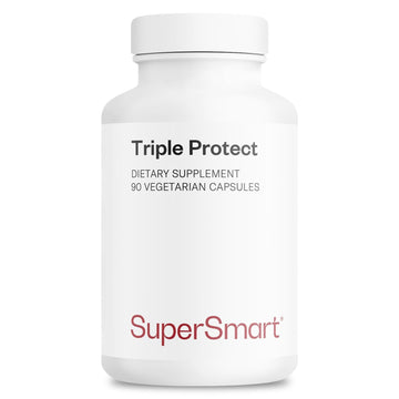Supersmart - Triple Protect Supplement - Combines the Most Widely-Studied Natural Compounds - May Support Healthy Heart | Non-GMO & Gluten Free - 90 Vegetarian Capsules Supersmart uk supplements