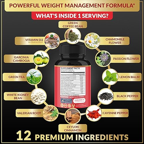 BMVINVOL Night Time Fat Burner 120Capsules, 12-in-1 Powerful Blend of Green Tea BMVINVOL uk supplements