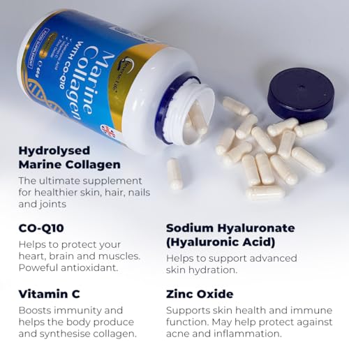 Reverse Life Marine Collagen Capsules 1200mg – with Hyaluronic Acid & Vitamin C + Q10 Reverse Life uk supplements