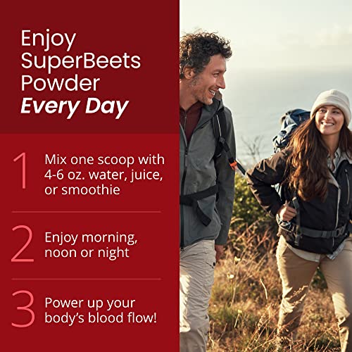 HumanN SuperBeets - Beet Root Powder - Nitric Oxide Boost for Blood Pressure, Circulation & Heart Health Support - Non-GMO Superfood Supplement - Natural Black Cherry Flavor, 30 Servings humanN uk supplements