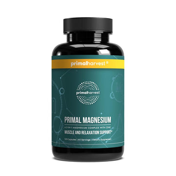 Magnesium Supplement Complex 310mg by Primal Harvest with Magnesium Glycinate, Citrate, Malate, and Zinc 120 Capsules Primal Harvest uk supplements