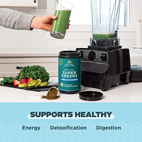 Ancient Nutrition Organic SuperGreens and Multivitamin Powder with Probiotics Ancient Nutrition uk supplements