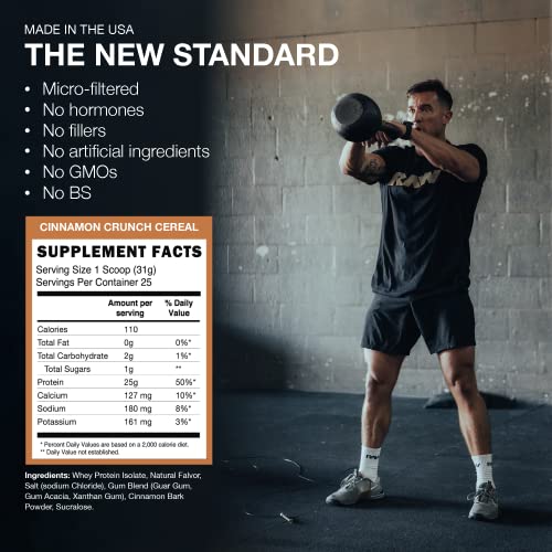 RAW Whey Isolate Protein Powder, Cinnamon Crunch (CBUM Itholate Protein) - 100% Grass RAW uk supplements