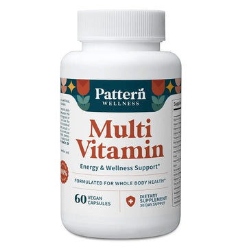 Pattern Wellness Multivitamin for Men & Women – Vitamin A, B, C, D, E – Supports Energy & Wellness – Whole Body Health Pattern Wellness uk supplements
