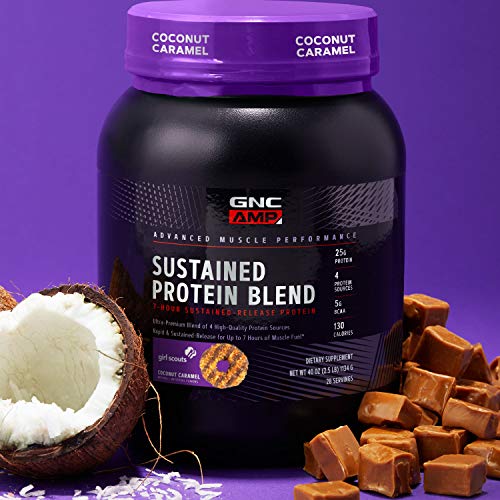 GNC AMP Sustained Protein Blend | Targeted Muscle Building and Exercise Formula GNC uk supplements