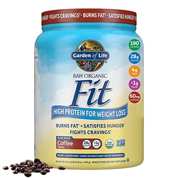 Garden of Life Raw Organic Fit Vegan Protein Powder Coffee, 28g Plant Based Protein Garden of Life uk supplements