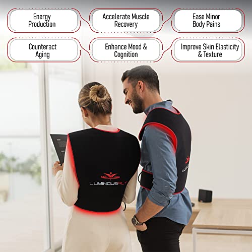 LuminousRLT Red Light Therapy Pad, Adjustable Infrared Light Therapy Back Wrap LUMINOUSRLT uk supplements