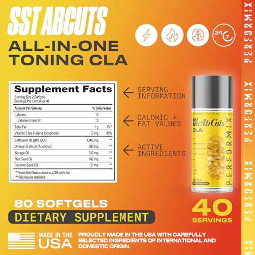PERFORMIX - SST AbCuts - CLA 1,000 mg - Stim Free - Thermogenic PERFORMIX uk supplements