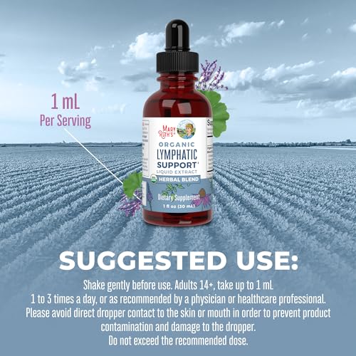 Lymphatic Support Drops | USDA Organic Lymphatic Cleanse Immune Support Supplement MaryRuth Organics uk supplements