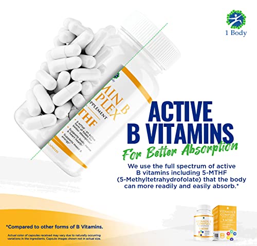 1 Body Vitamin B Complex – 5-MTHF Folate with B1, B2, B5, B6 1 Body uk supplements