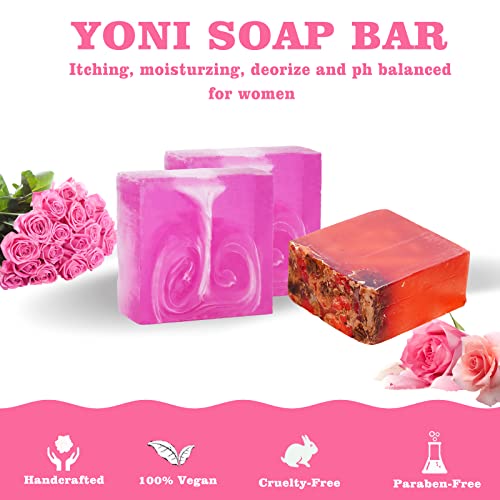 Yoni Soap Bars Yoni Wash Set Of 4, Feminine Wash Ph Balance for Women Vaginial Deodorants yonisayo uk supplements