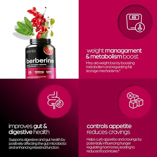 1000mg Berberine Supplement Capsules with Bitter Melon and Banaba Leaf - 30 Servings Artnaturals Store uk supplements
