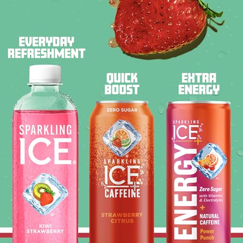 Sparkling Ice, Kiwi Strawberry Sparkling Water, Zero Sugar Flavored Water, with Antioxidant Sparkling ICE uk supplements