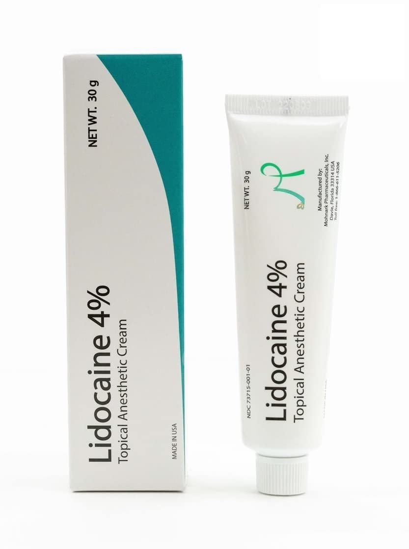 MOHNARK Lidocaine 4% Numbing Cream – Topical Anesthetic for Muscle & Joint Pain, Itch & Sunburn Relief – Fast-Acting, Non-Greasy, Odor-Free – with Vitamin E – 1 oz Tube – Compare to LMX MOHNARK uk supplements