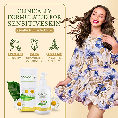 Organyc Feminine Intimate Wash for Sensitive Skin with Chamomile, Free from Chlorine, Parabens Organyc uk supplements
