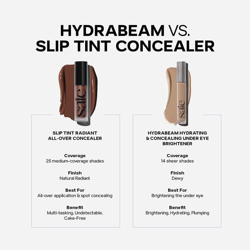 Saie Slip Tint Radiant Cream Concealer & All-Over Face Makeup - Concealer for Dark Circles, Redness & Blemishes - Lightweight Makeup Made with Hydrating Hyaluronic Acid - Shade 7 (0.17 oz) Saie uk supplements