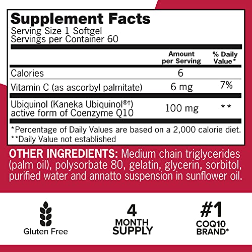 Qunol Ubiquinol CoQ10 100mg Softgels, Mega Ubiquinol 100mg - Superior Absorption Qunol uk supplements