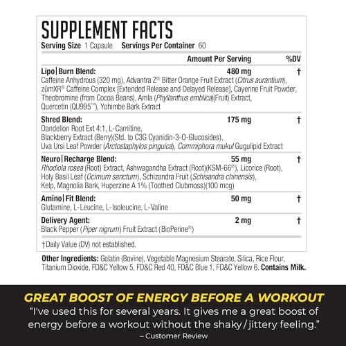 LIPORUSH NDS Nutrition XT - Super Concentrated Thermogenic with L-Carnitine & Teacrine LIPORUSH uk supplements