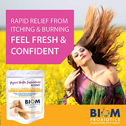 Biom Probiotics Prebiotics Boric acid Suppositories . Feminine Health Probiotic for Infections Biom Probiotics uk supplements