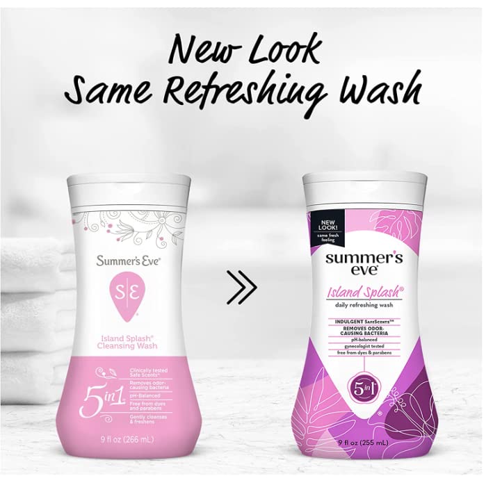 Summer's Eve Island Splash Refreshing Daily Feminine Wash, Removes Odor, pH balanced, 9 fl oz. (Pack of 2) Summer's Eve uk supplements