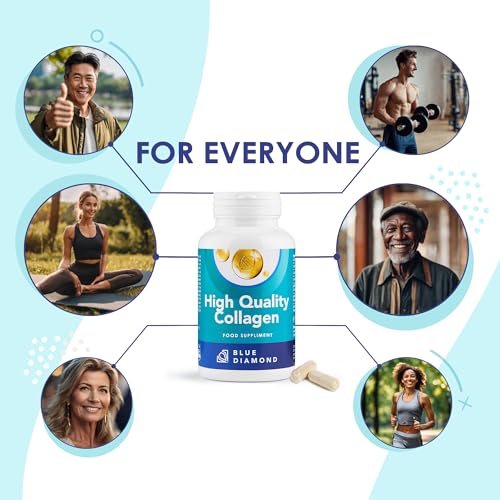 Premium 90 Marine Capsules - 530mg Natural Marine Collagen with Porcine & Bovine Collagen BLUE DIAMOND uk supplements