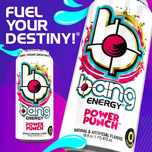 Bang Energy Power Punch, Sugar-Free Energy Drink, 16-Ounce (Pack of 12) BANG uk supplements