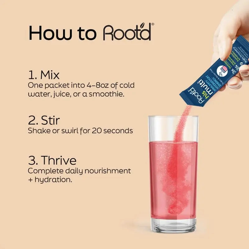 Root'd Multivitamin Powder for Men - 24 Vitamins & Minerals with 3X Electrolytes, 9 Organic Superfoods, Probiotics & Enzymes Root'd uk supplements
