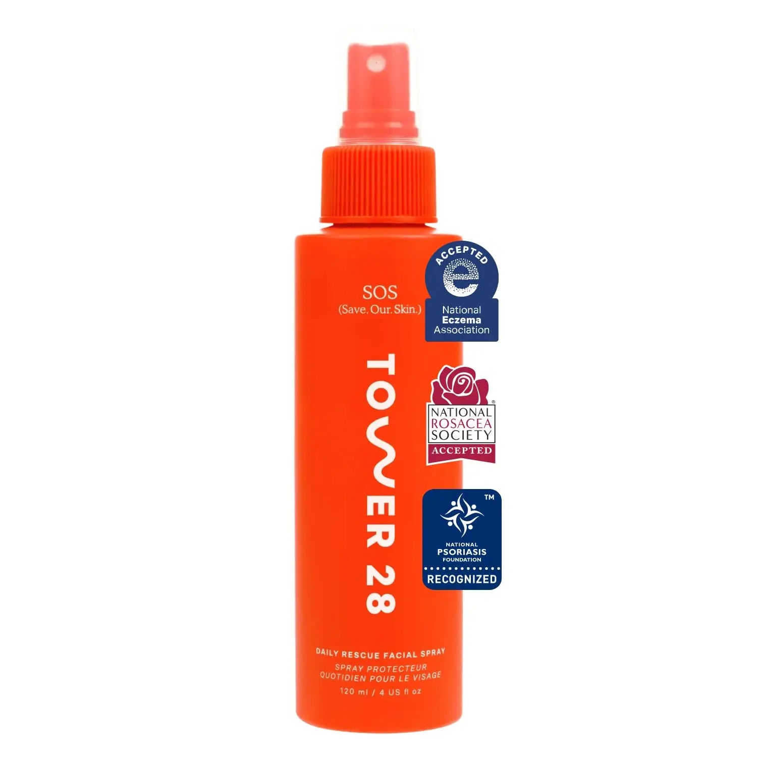 Tower 28 SOS Daily Rescue Facial Spray - Hypochlorous Acid Spray to Help Reduce Redness, Calm Irritation + Alleviate Flare-Ups - Soothing + Purifying Face Toner - Everyday Skin Care Essential (4 oz) Tower 28 uk supplements