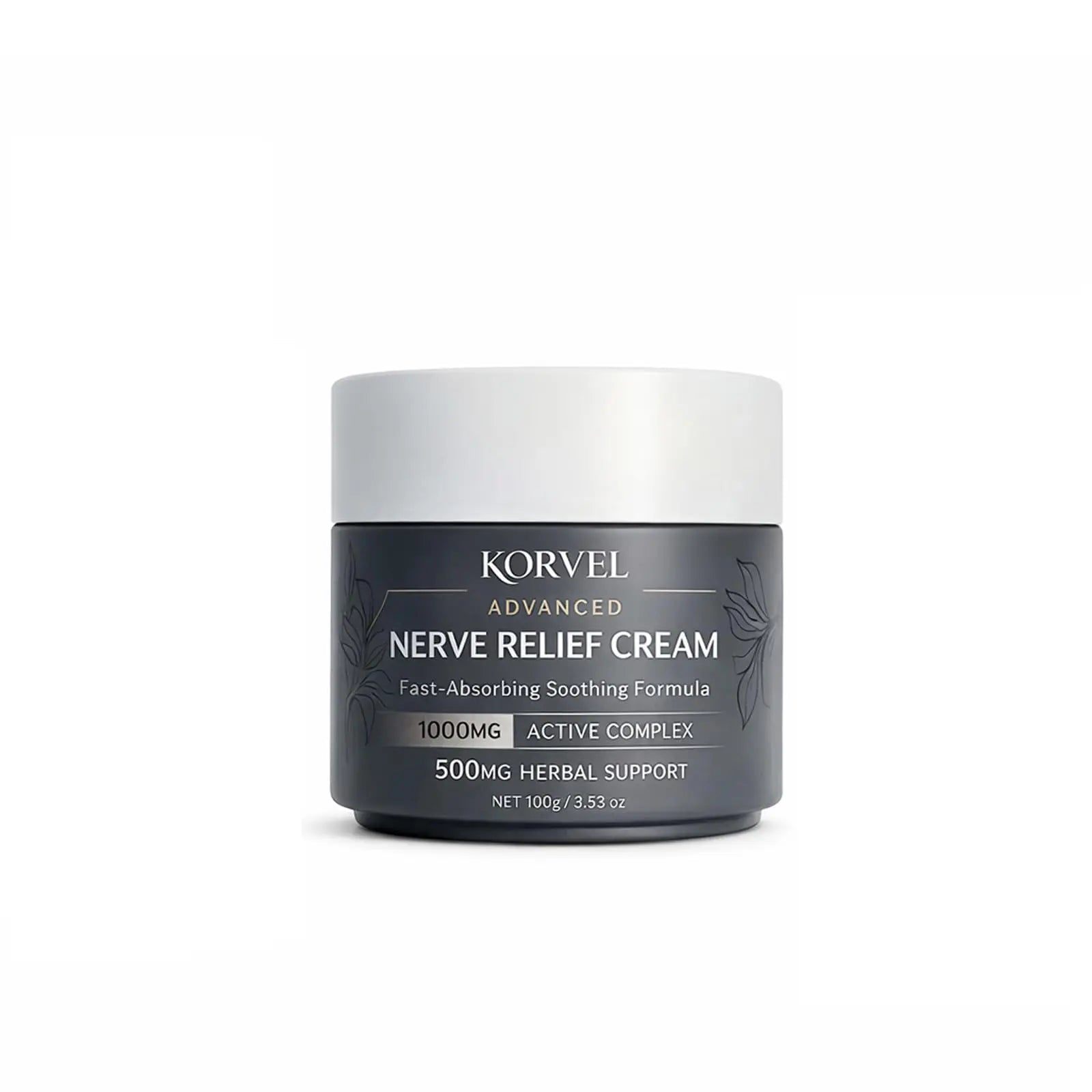 Saphily KORVEL Nerve Relief Cream 1000mg Active Blend, Fast Absorbing Soothing Cream with Herbal Support, 3.53 oz Saphily uk supplements