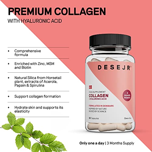 DESEJR Collagen & Hyaluronic Acid 90 Capsules (3 Months) DESEJR uk supplements