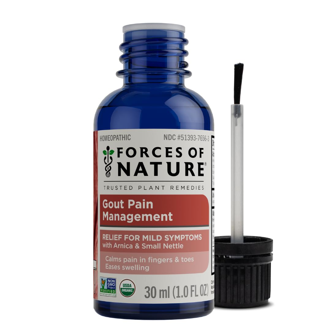 Forces of Nature Natural Organic Gout Relief for Feet, Toes, Hands, Joints, Topical Rollerball, Fast Acting Support for Inflammation, Discomfort, and Burning Pain, Non-GMO, 1 Fl Oz Forces of Nature uk supplements