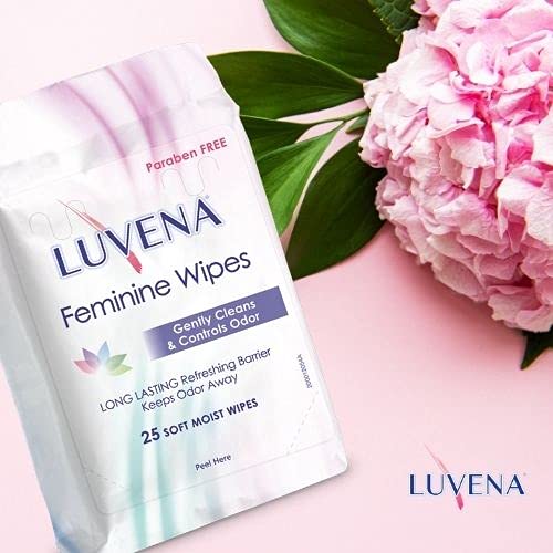 Luvena Feminine Wipes - Soft Wet Wipes for Women - Refresh & Resist Odor - Gynecologist Tested LUVENA uk supplements