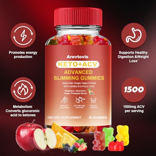 Arevtovis Apple Cider Vinegar Gummies - Boost Energy, Detox & Support Gut Health ACV Arevtovis uk supplements