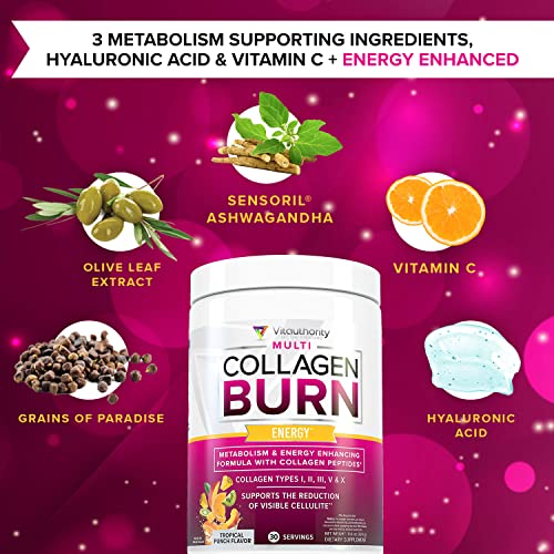 Multi Collagen Burn: Multi-Type Hydrolyzed Protein Peptides with Hyaluronic Acid, Vitamin Vitauthority uk supplements